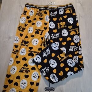 Friday the 13th Kids Pajama Pants - Black & Yellow